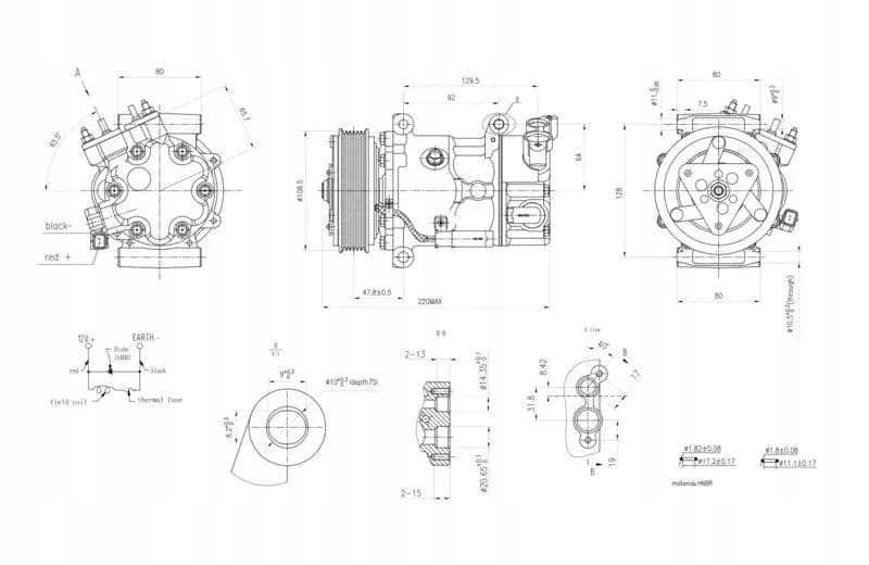 Compresor de aire acondicionado 8FK 366 200-891 Hella nuevo 6