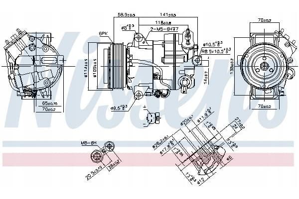 Compresor de Aire Acondicionado Nissens 890267 nuevo 7