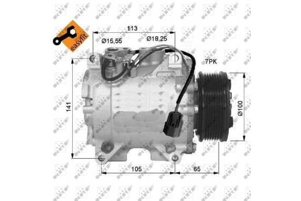 Compresor de aire acondicionado Nrf 32448 nuevo 3