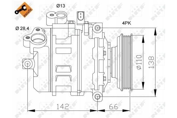 Compresor de aire acondicionado Nrf 32106 nuevo 5