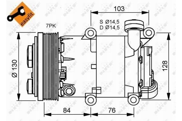Compresor de aire acondicionado Nrf 320157 nuevo