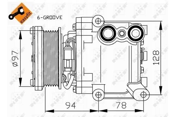 Compresor de Aire Acondicionado Nrf 32724 nuevo 3