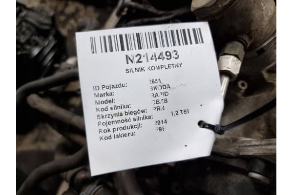 Motor Completo Cbzb 1.2 TSI 104 CV Skoda Rapid usado 3