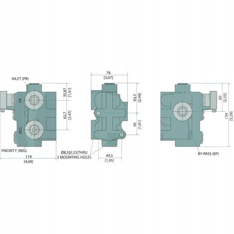 Webtec 3-Vías Divisor de Caudal CK22V125J RV 3/4-50 nuevo