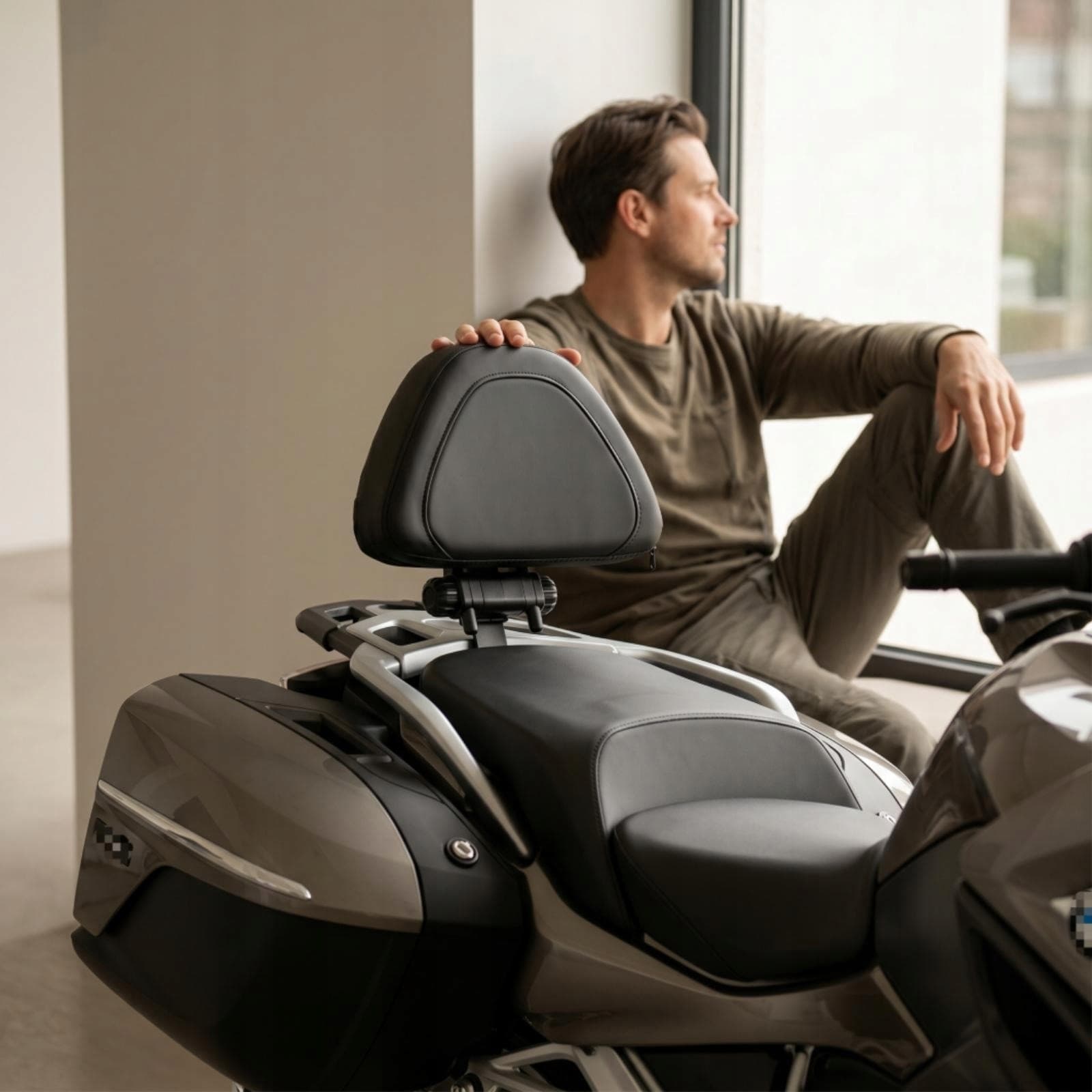Respaldo Acolchado para Motocicleta Compatible nuevo 5