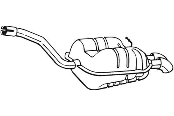 Silenciador trasero Bosal 233-547 nuevo