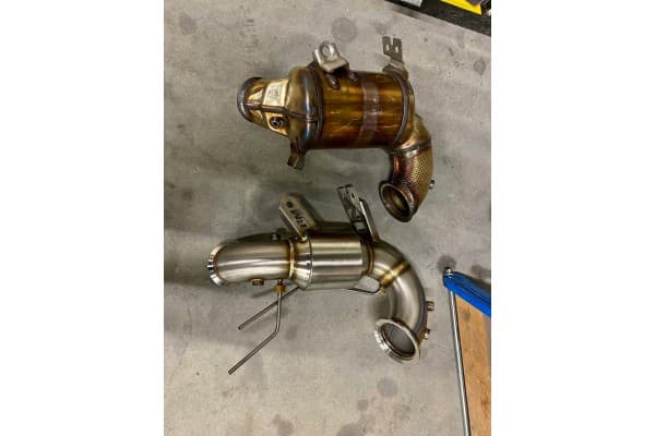 Downpipe RM Motors para BMW E60 E61 535d M57N usado 6