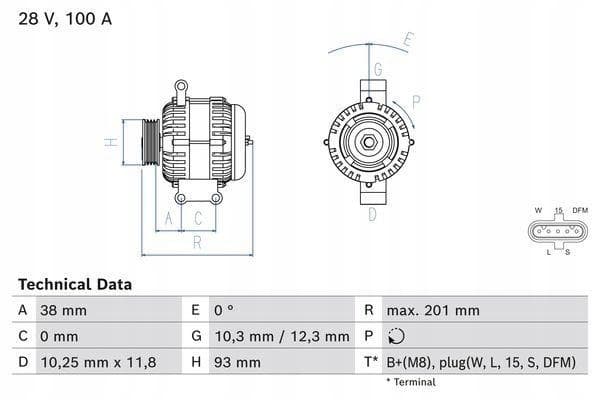 Alternador Bosch 0 986 084 520 nuevo 2