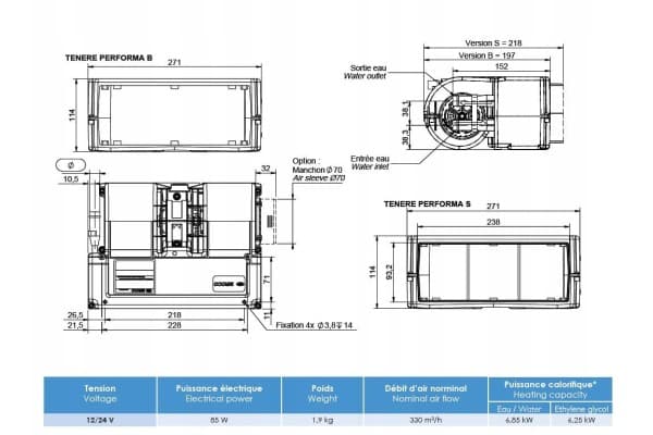 Calentador de Agua Adicional 12V 7kW / D60 usado 5