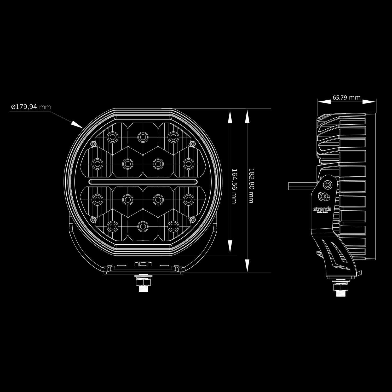 Lámpara de Trabajo LED Strands 7 pulgadas 9100 lm nuevo 4