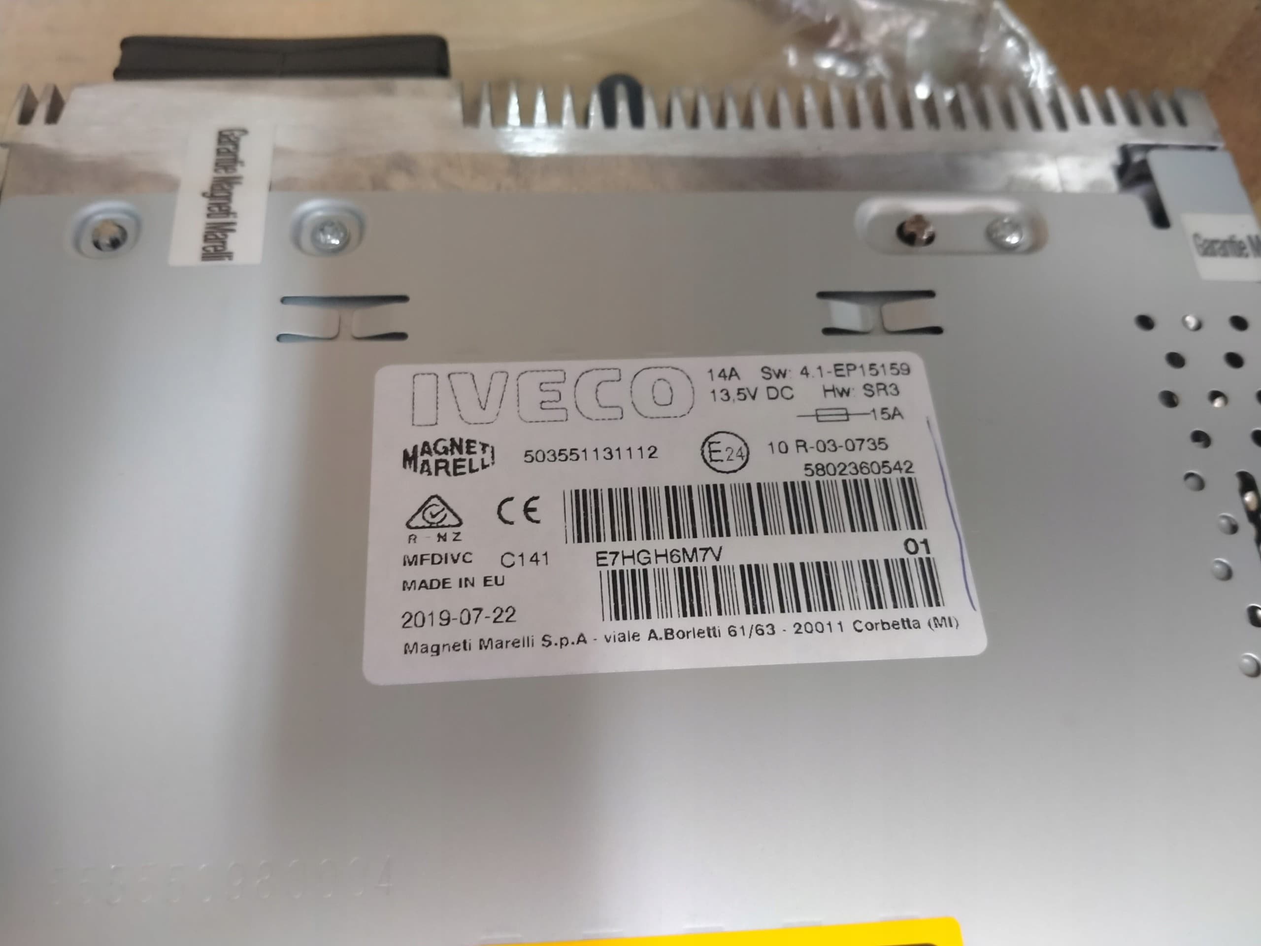 Radio CD MP3 con Navegación Iveco 5802360542 nuevo 2