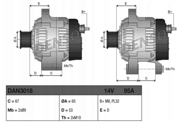 Alternador Denso DAN3018 nuevo 4