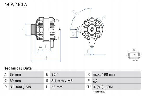 Alternador Bosch 0 986 084 070 nuevo 3