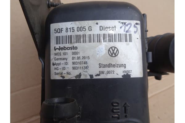 VW Tiguan II Caddy Passat Webasto 5QF815005G usado 9