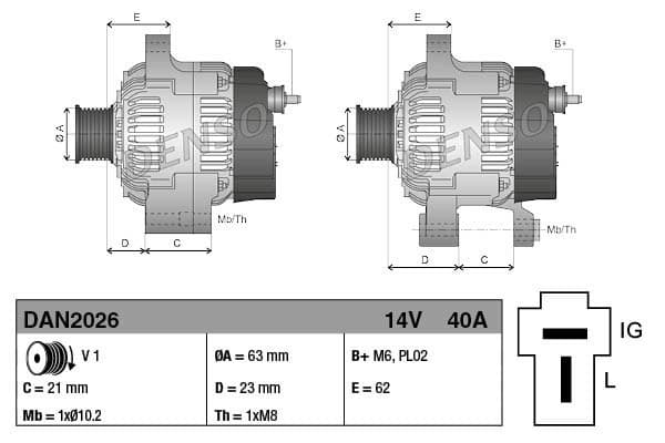 Alternador para Daihatsu Shibaura nuevo 5