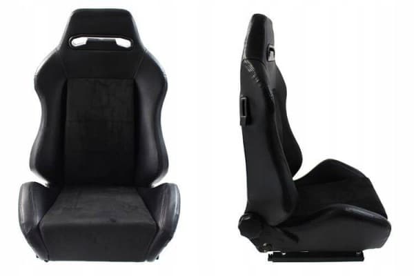 Asiento Deportivo Bucket R-Look Cuero Negro usado 2