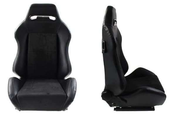 Asiento Deportivo Bucket R-Look Cuero Negro usado 6