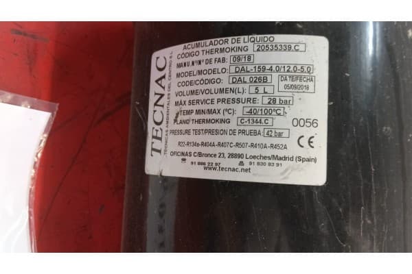 Depósito de Refrigeración Thermo King F3 Dal-159-4.0 Nº 726/031 usado 2