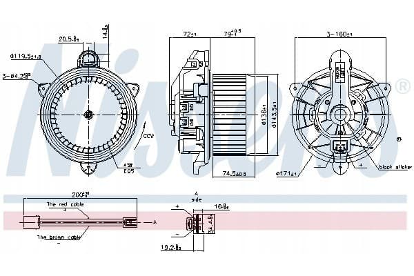 Ventilador interior Nissens 87559 usado 8
