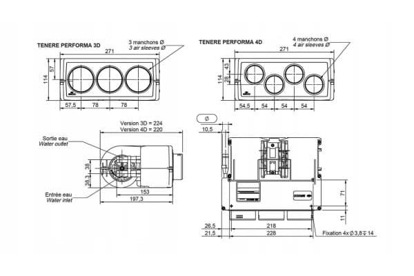 Calefactor Sirocco Tenere Performa 3D60 12V usado 2