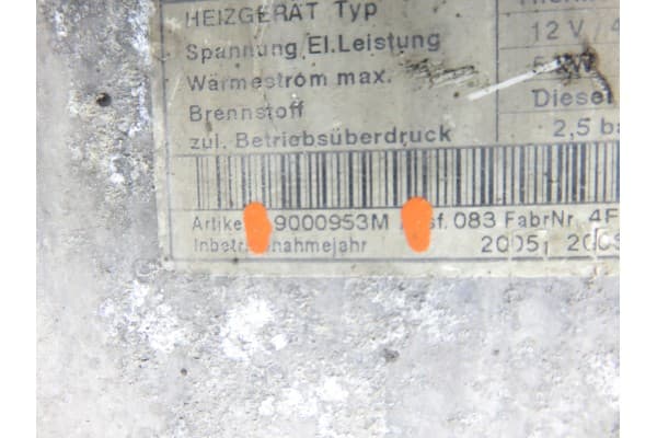 Webasto BMW E60 530d 9000953M usado 2