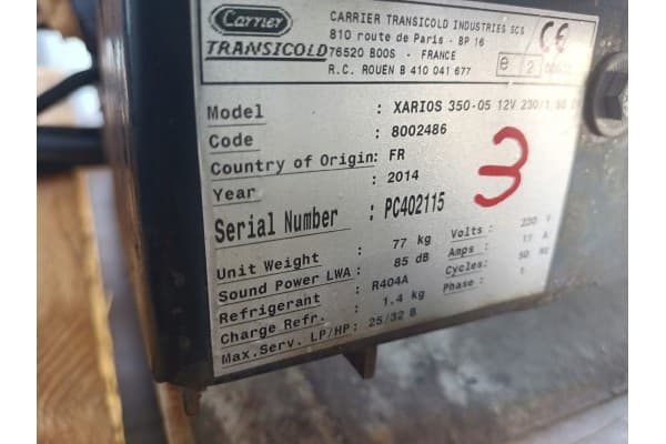 Unidad de Refrigeración Carrier Xarios 350 Nº 3 usado 4