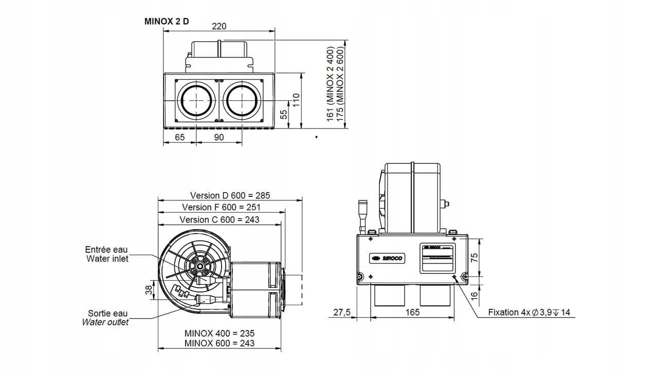 Calentador de agua Minox 2 600 D 24V 3V 5,5kW nuevo 3