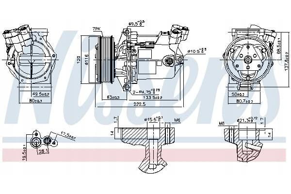 Compresor de aire acondicionado Nissens 890042 nuevo 4