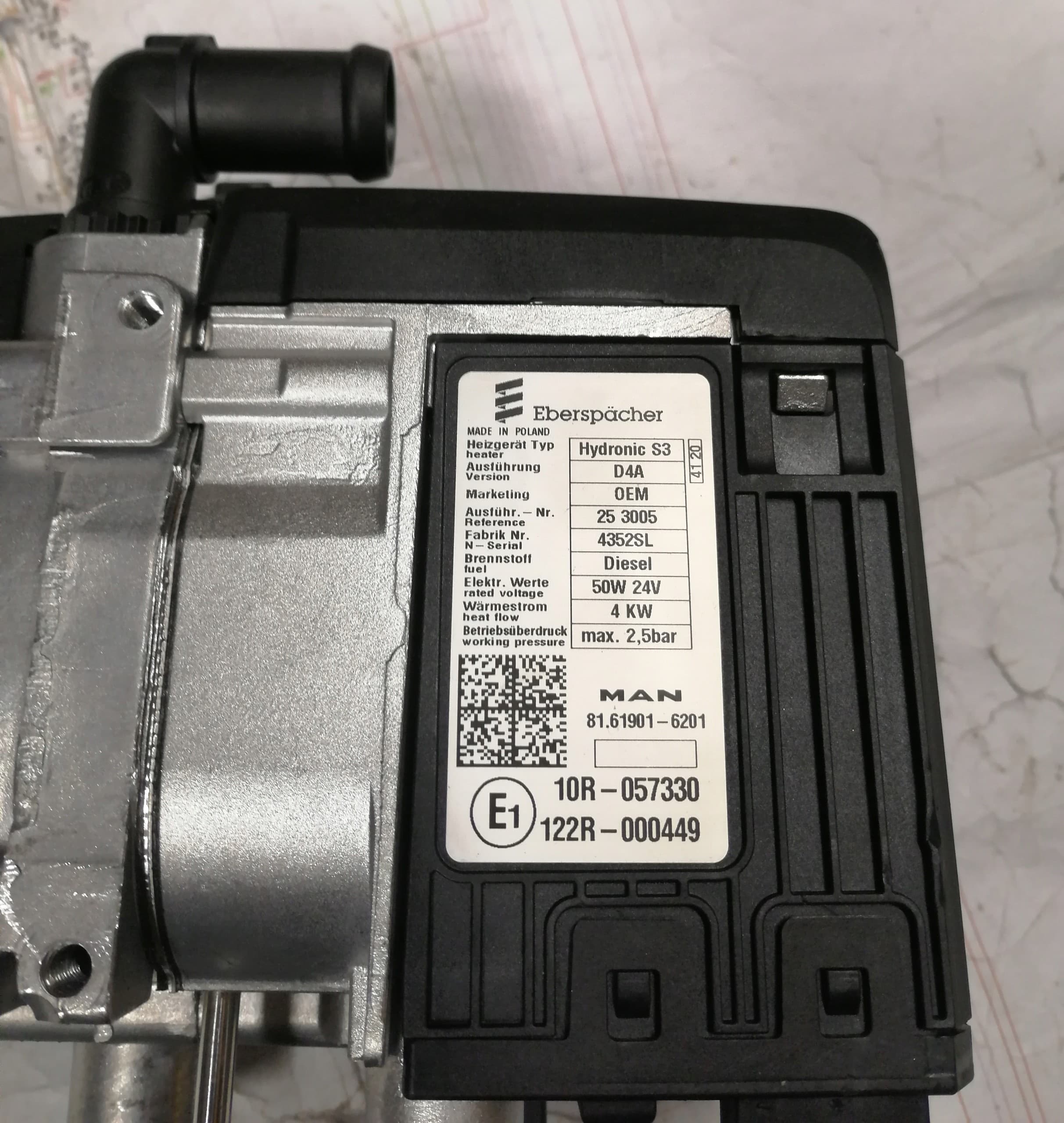 Calefacción Hydronic S3 D4A D6A 24V Eberspacher para Man reacondicionado 4