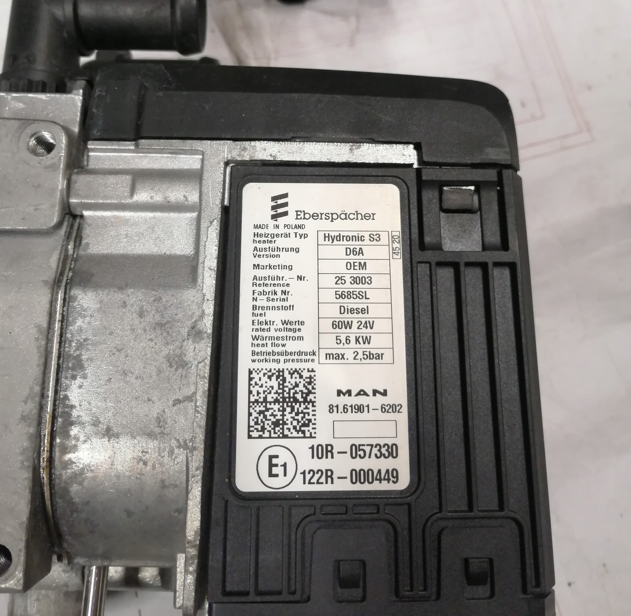 Calefacción Hydronic S3 D4A D6A 24V Eberspacher para Man reacondicionado 5
