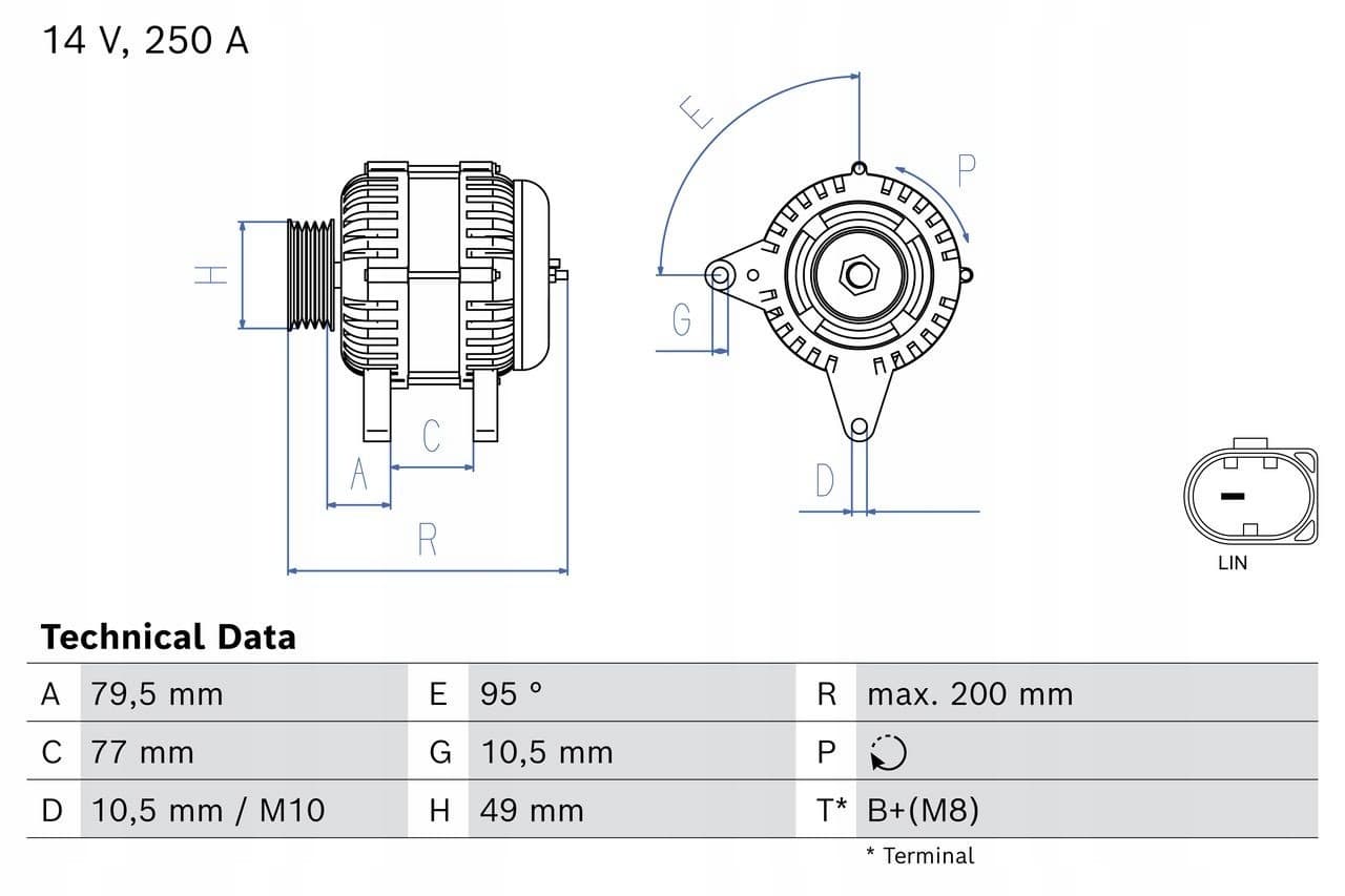 Alternador Bosch 0 986 086 360 nuevo 2