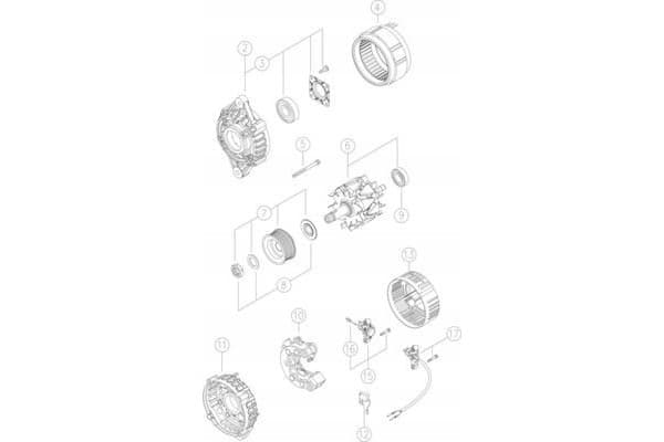 Alternador Mahle MG 142 usado