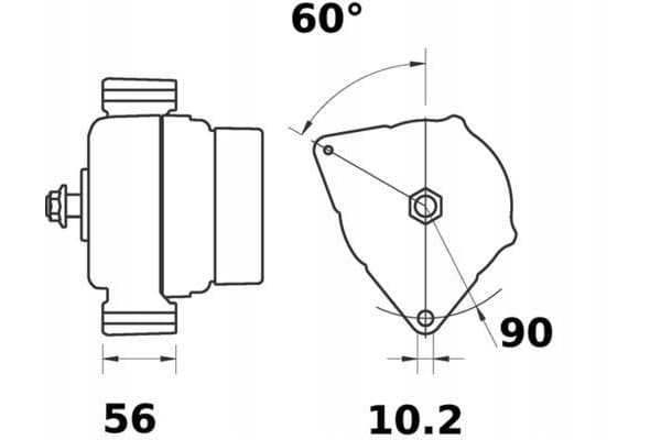 Alternador Mahle MG 142 usado 2