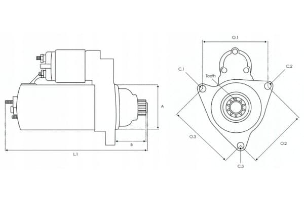 Motor de arranque As-Pl S0224PR reacondicionado 2
