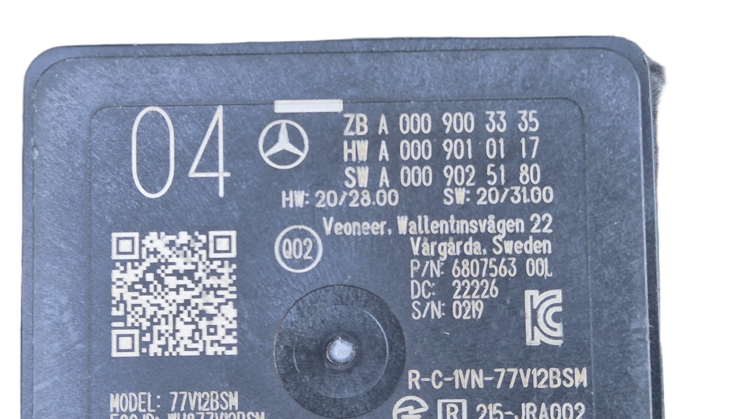 Sensor de Radar Mercedes A0009000845 nuevo 8