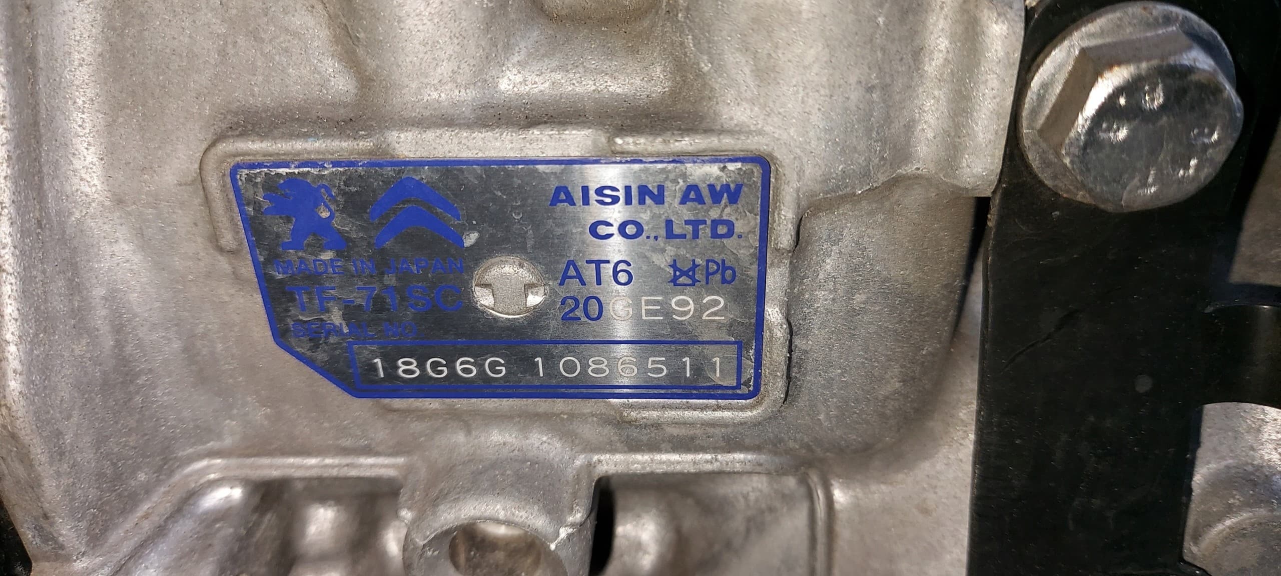 Caja de Cambios Completa Citroën Peugeot Tf-71SC 20GE92 usado 2