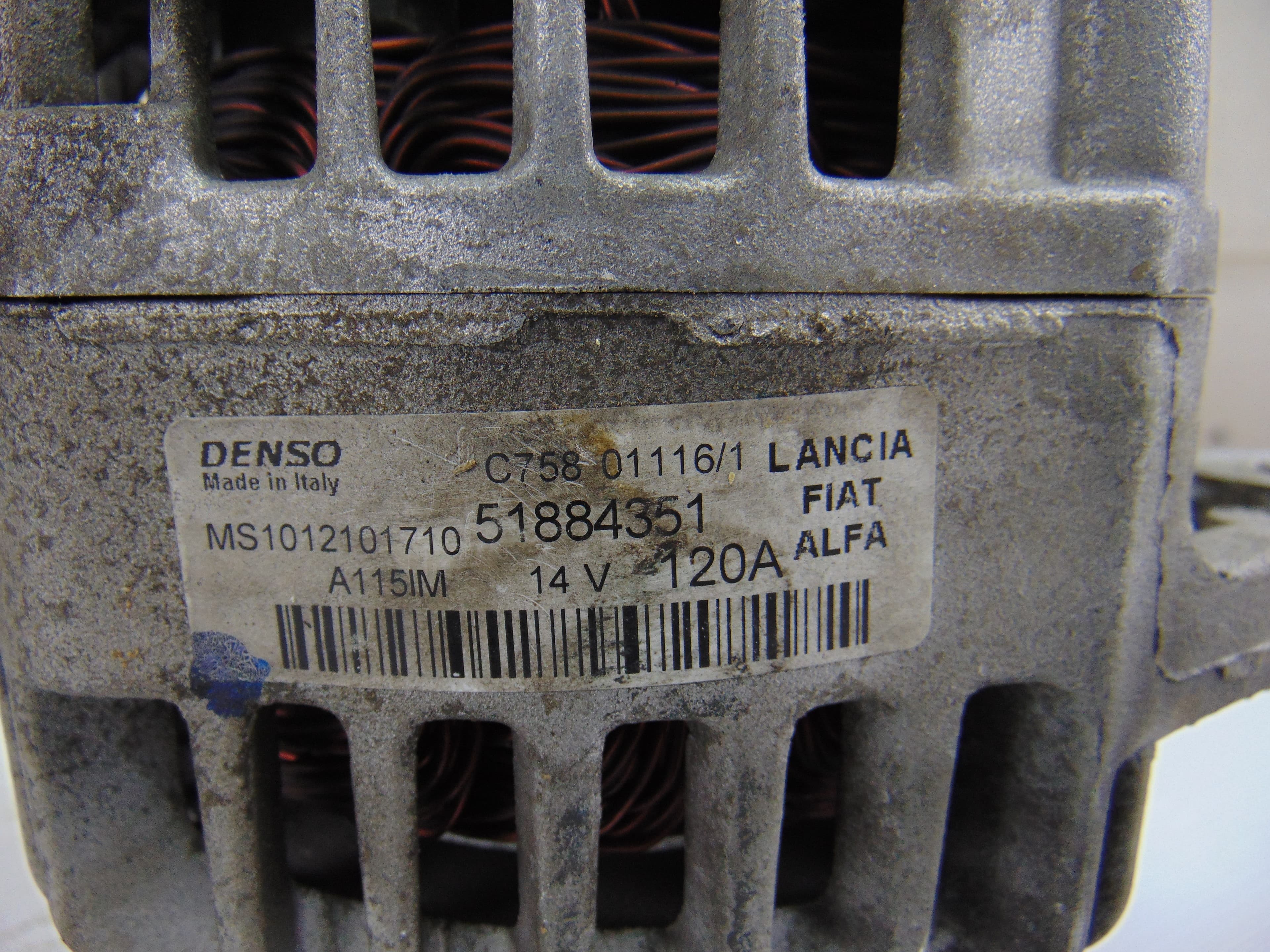 Alternador, Alfa Romeo Giulietta (191) Basis (2016-- ) 2016, 51884351 usado 2