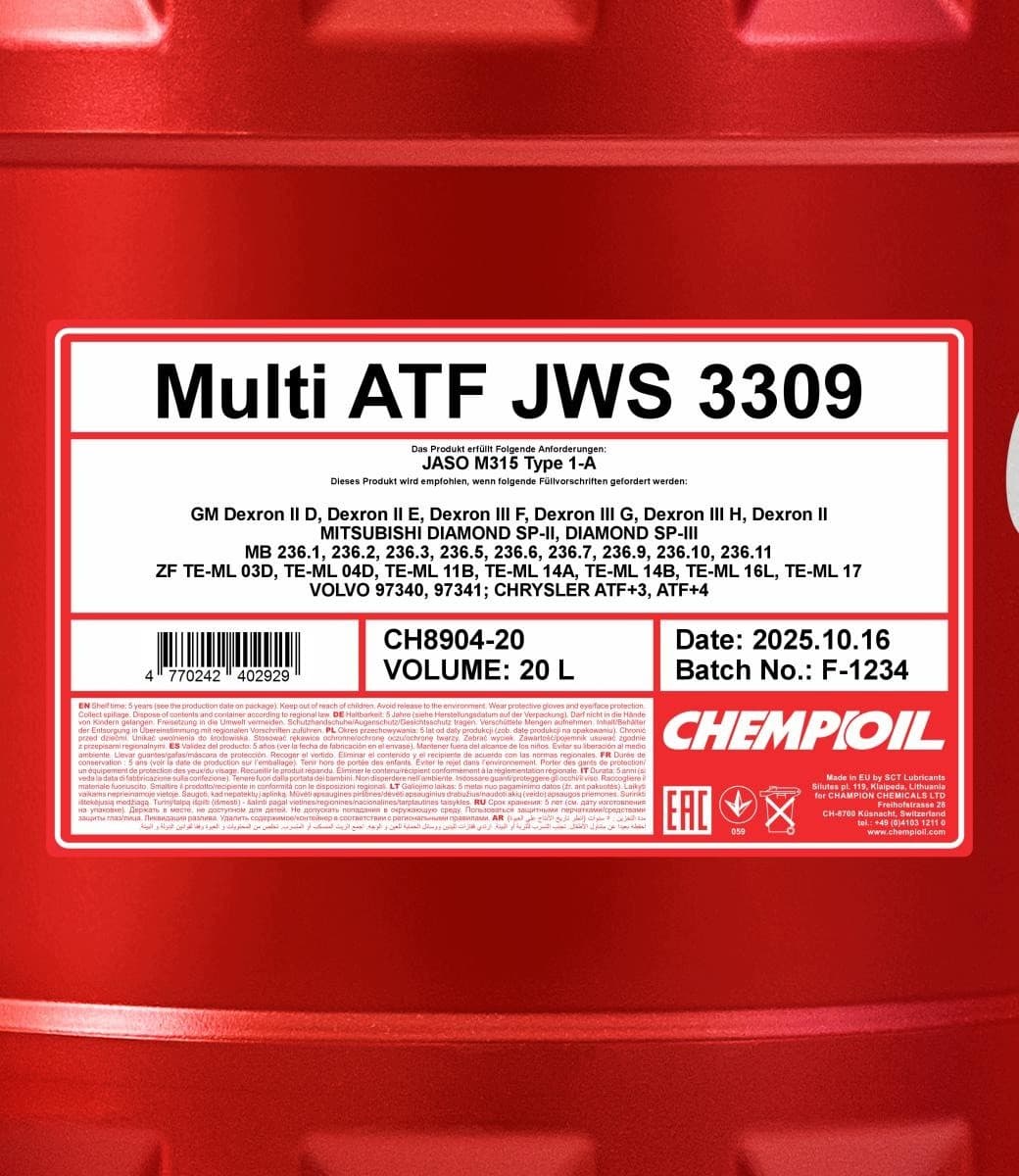 Aceite para transmisión automática Sct Germany CH8904-20 nuevo