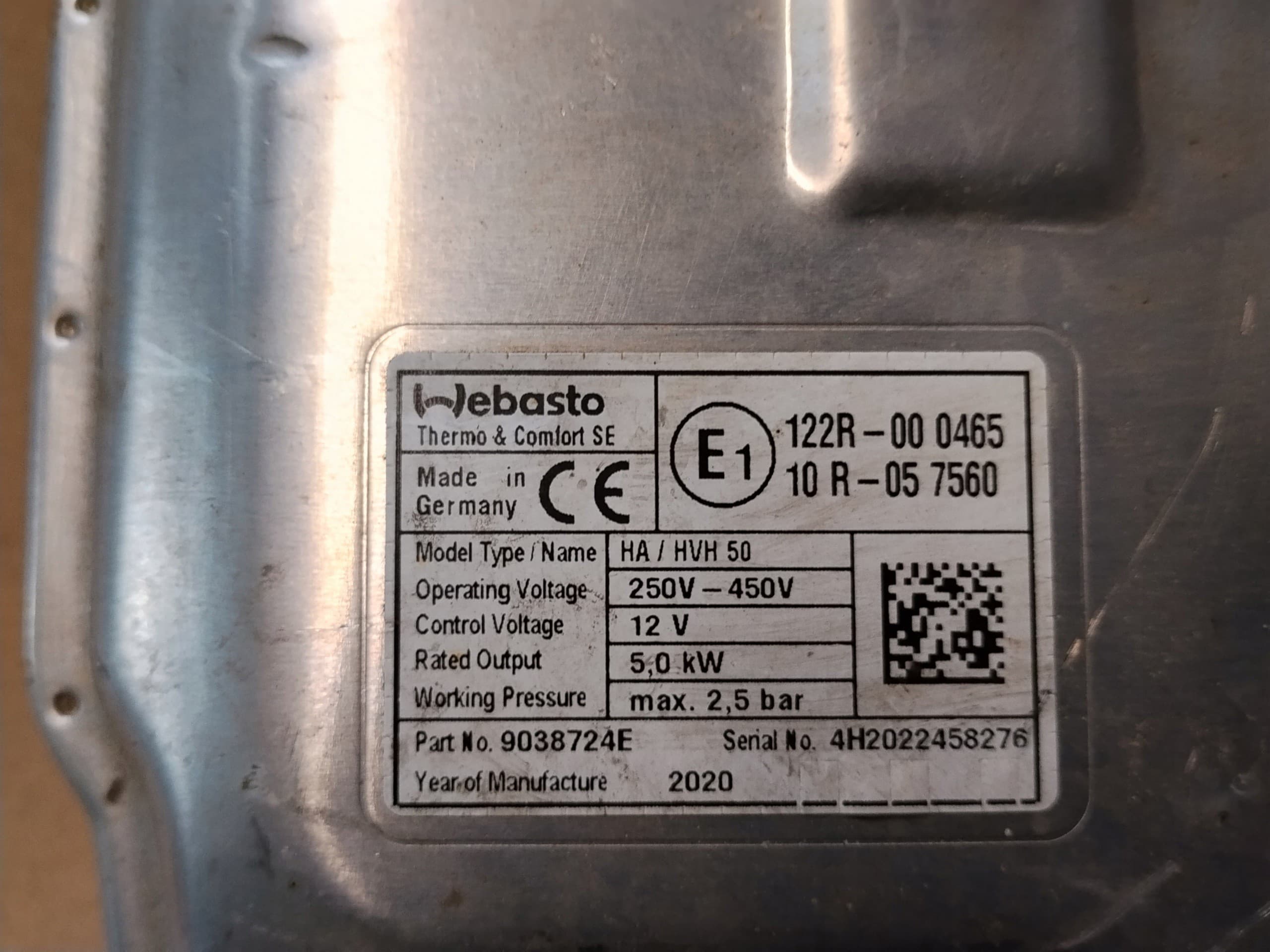 Calefactor estacionario Webasto Volvo 9038724E usado 3