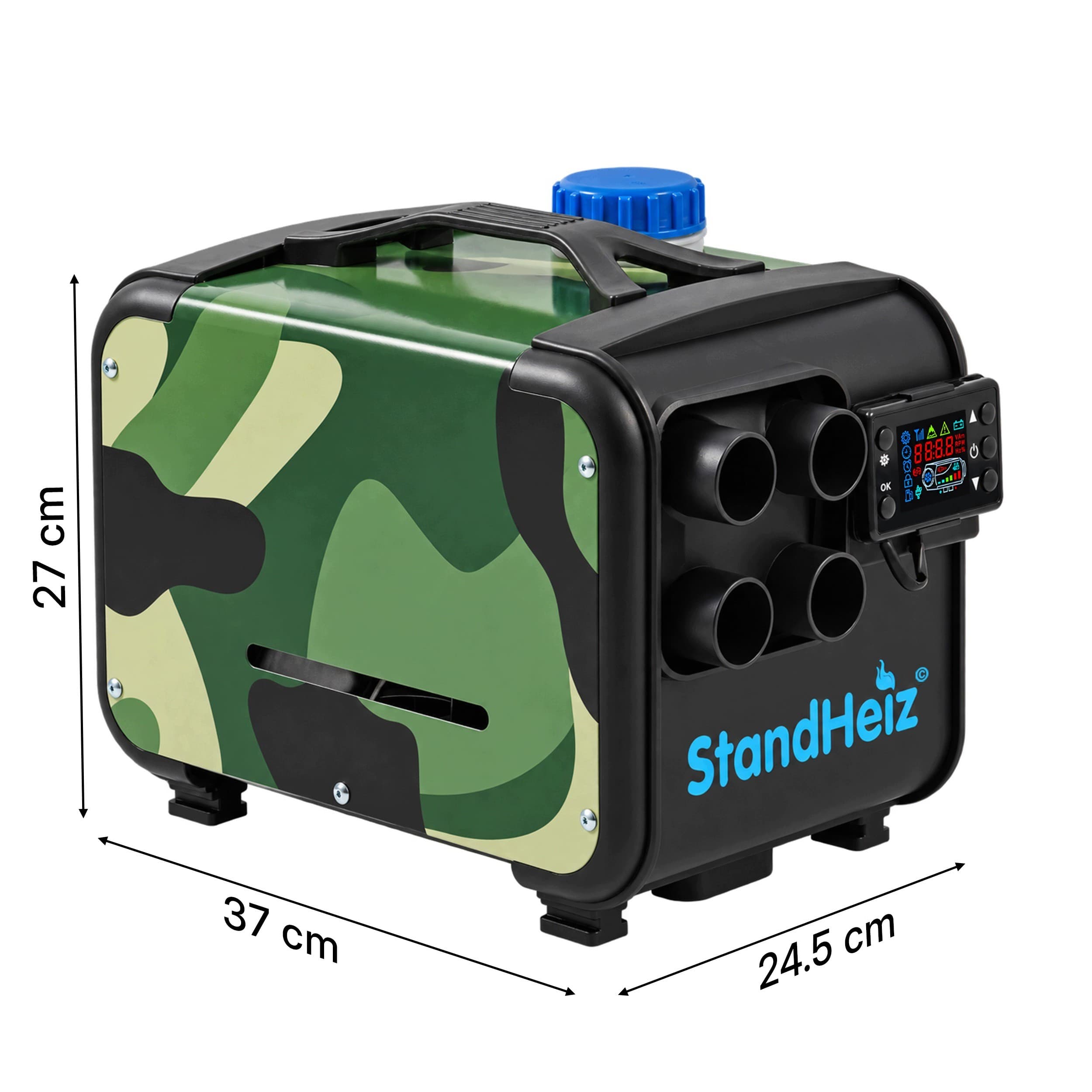 Calefactor estacionario portátil StandHeiz 8 kW 12V 24V 230V usado 9
