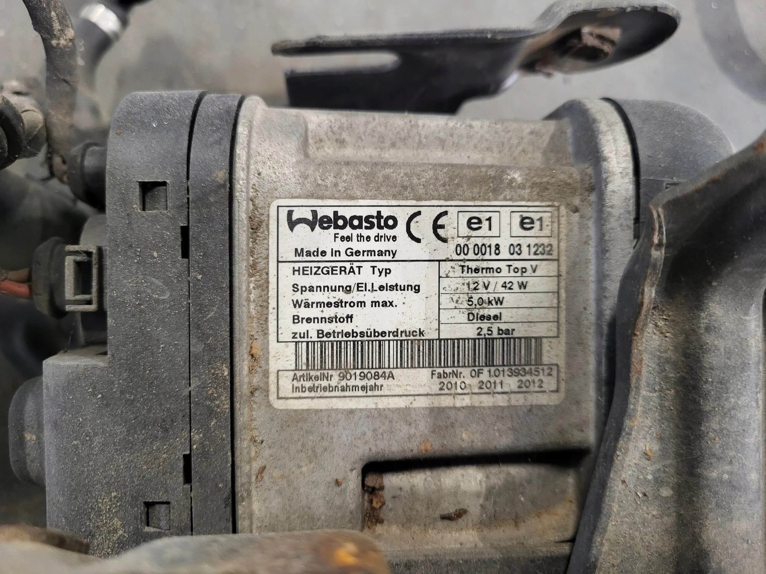 Webasto Thermo Top V VW Touran Caddy 1K0815007BQ usado 2