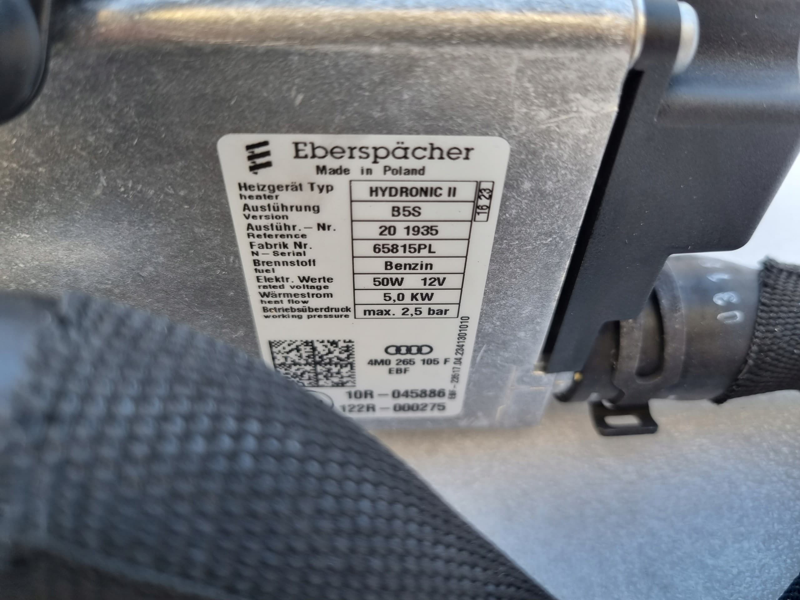 Webasto para Audi Q7 y Porsche Cayenne Gasolina nuevo 4