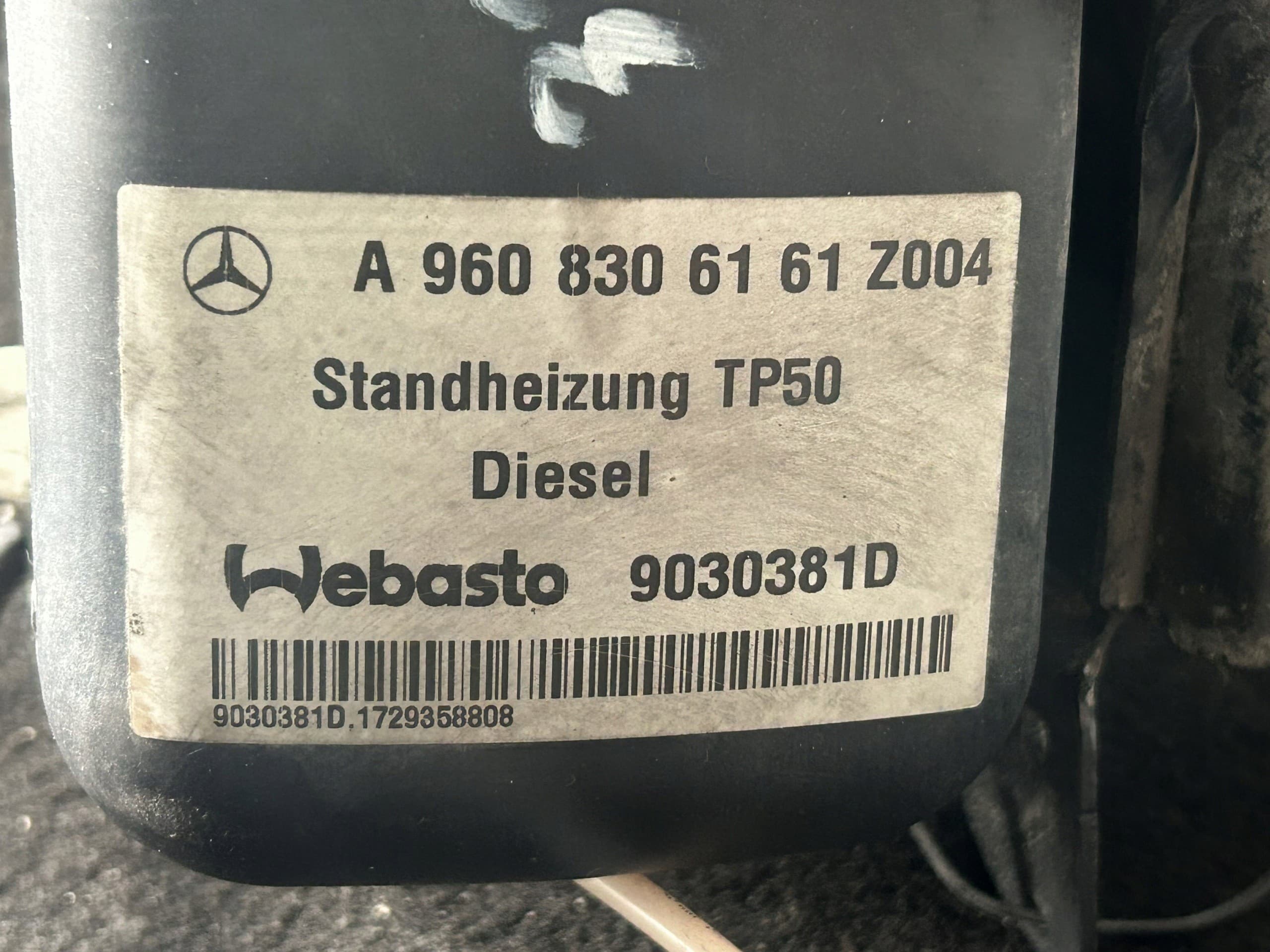 Webasto TP50 para Mercedes Actros MP4 A9608306161 usado 8