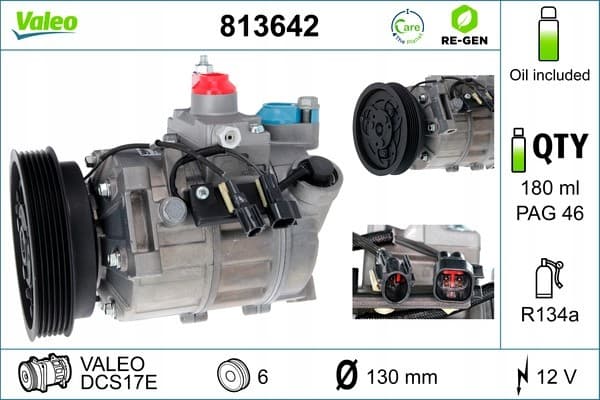 Compresor de aire acondicionado 813642 Valeo nuevo 3