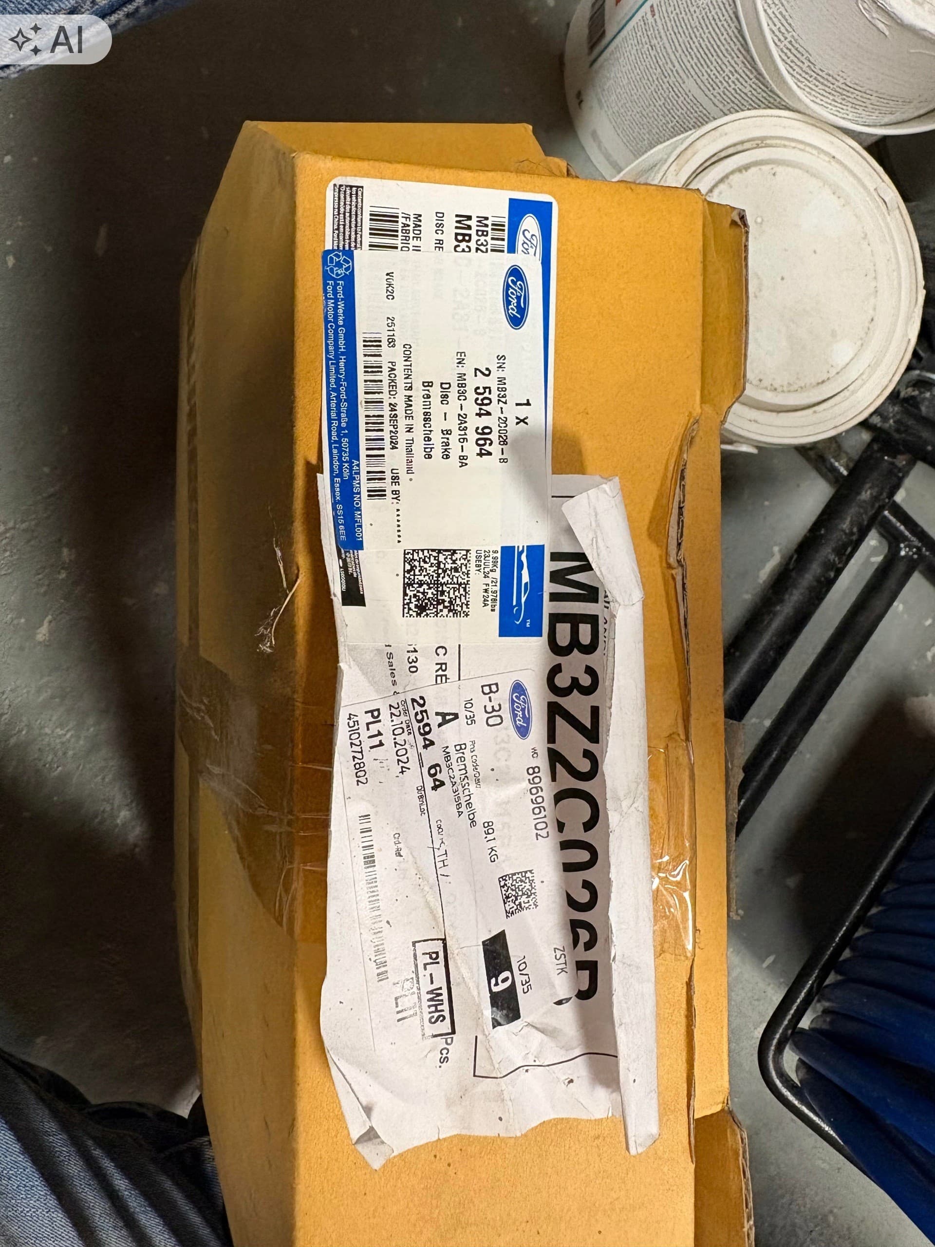 2 Discos de Freno Traseros Ford Ranger T9 2594964 Genuinos nuevo 5