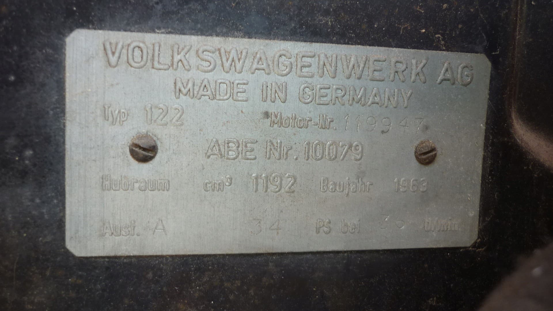 Motor VW 1200 para Volkswagen Beetle año 1963 usado 7