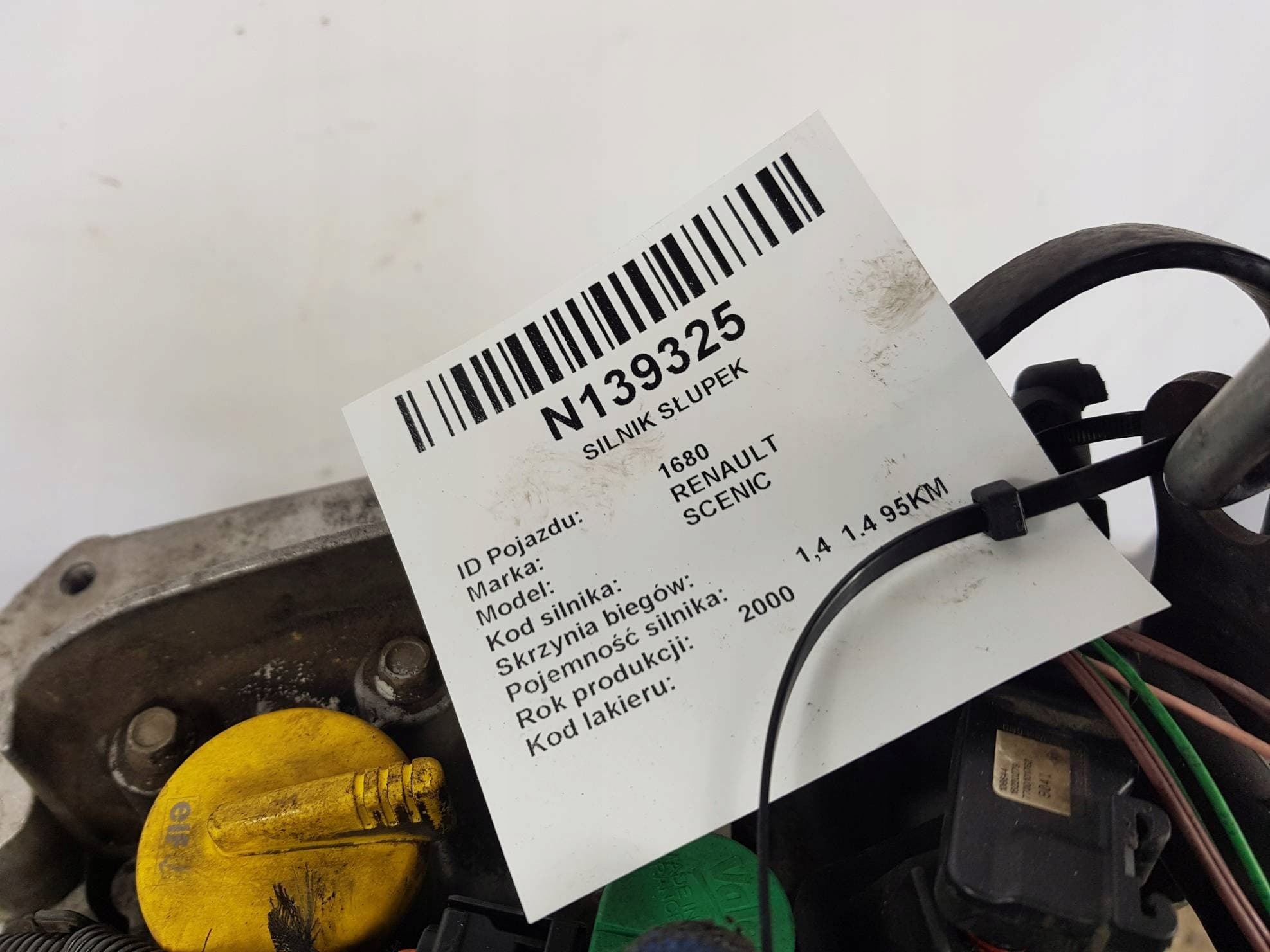 Motor trasero 1.4 95CV 1.4 K4J750 Renault Scenic usado 2