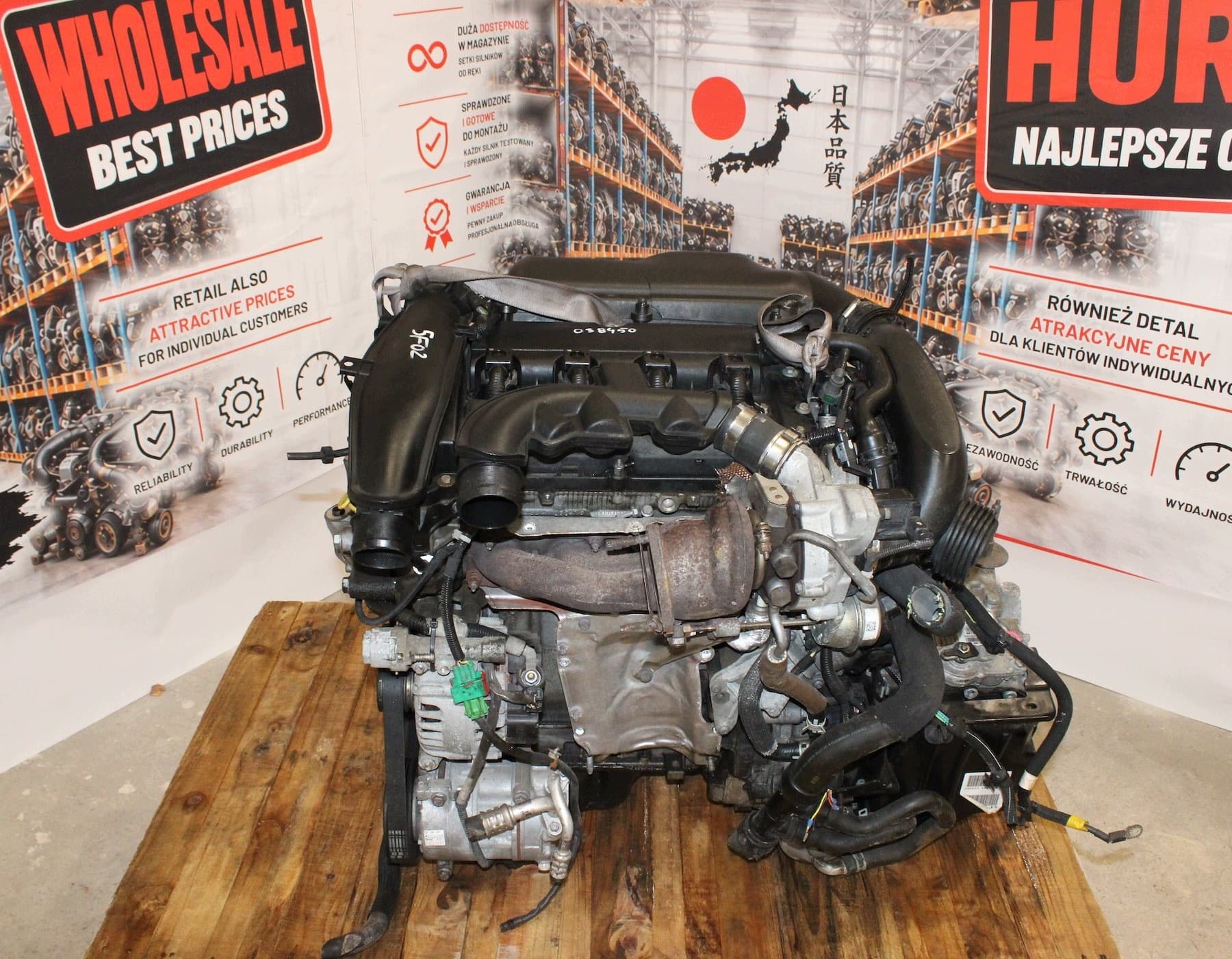 Motor de gasolina Peugeot 3008 1.6 Thp 5F02 10FJBW 2012 usado