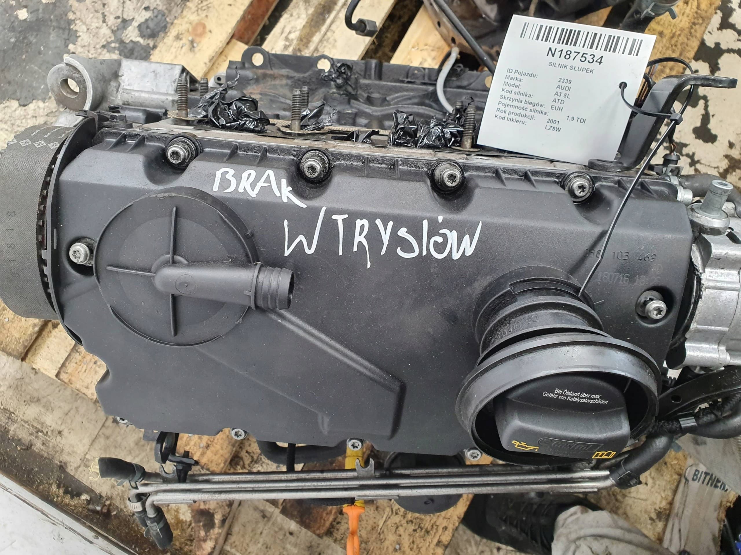 Motor trasero Atd 1.9 TDI 100 CV Audi A3 8L usado 3