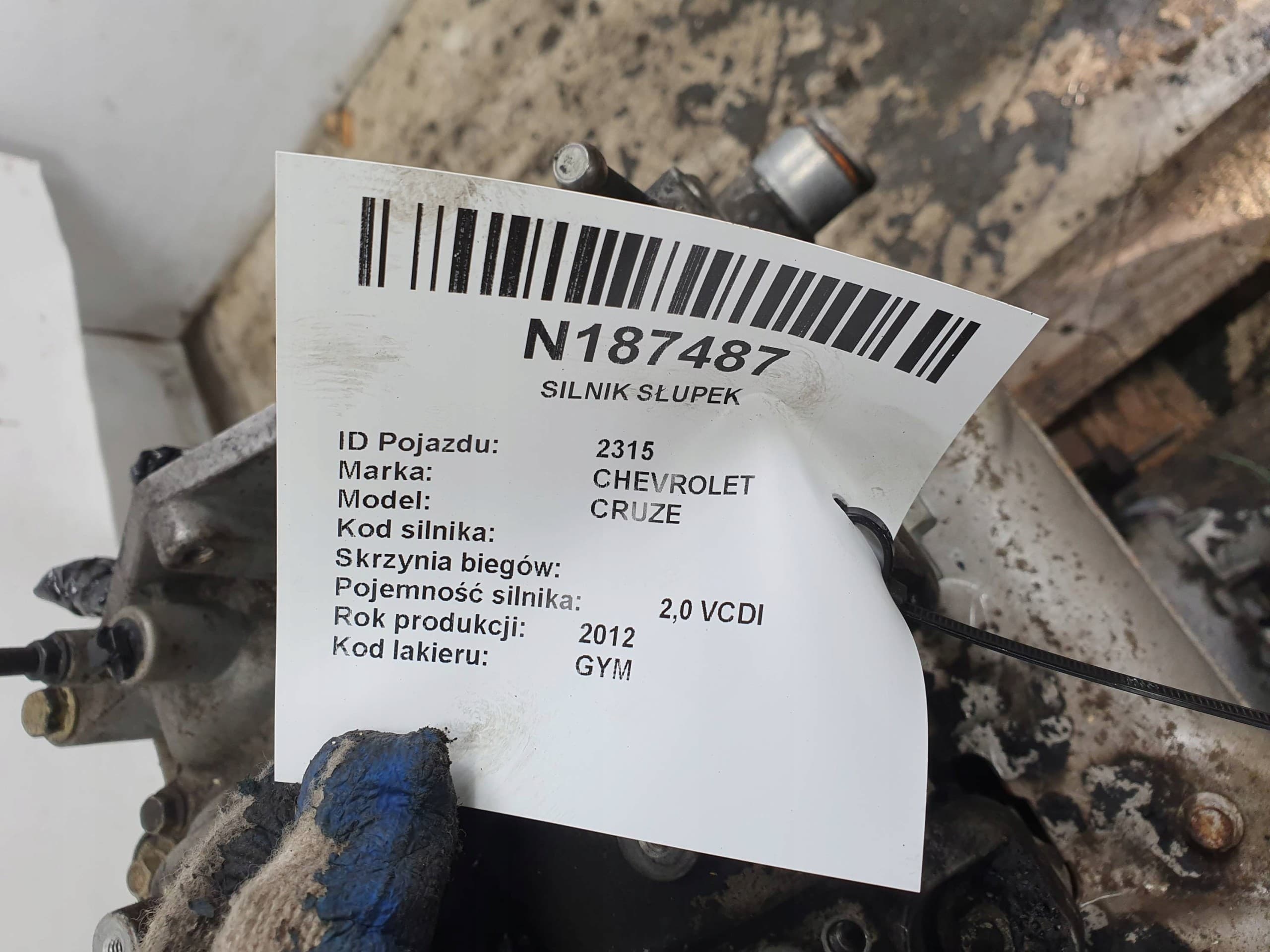 Motor trasero 2.0 Vcdi 163CV Z20D1 Chevrolet Cruze usado 2